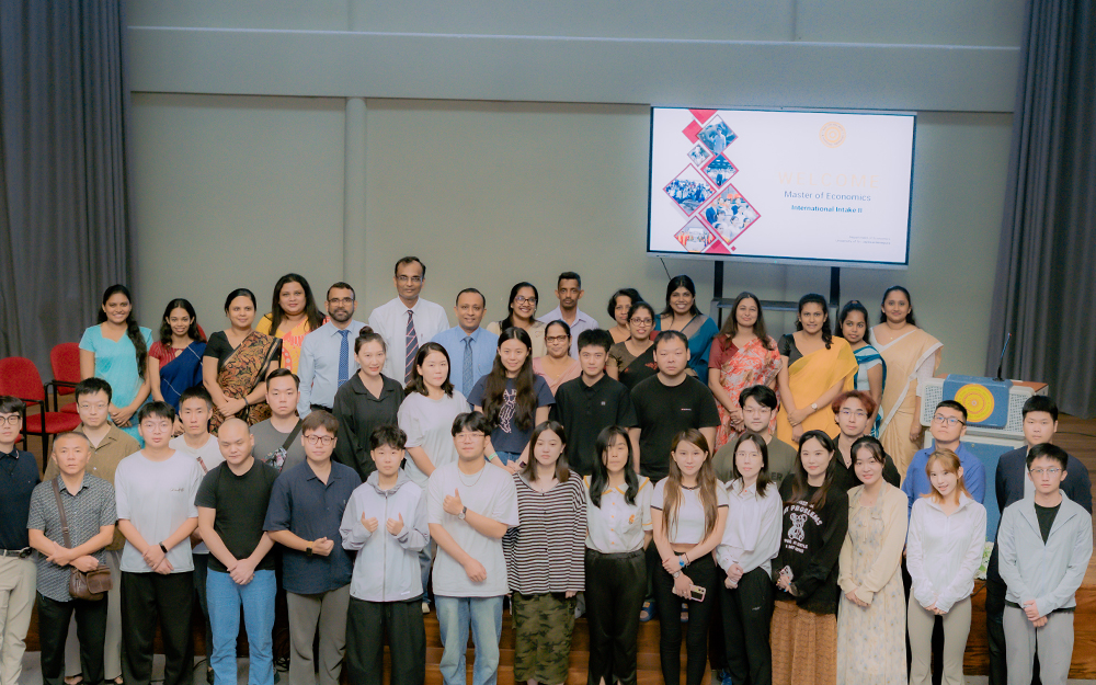 Welcome Ceremony of the Master of Economics Programme –International Intake IIUniversity of Sri Jayewardenepura
